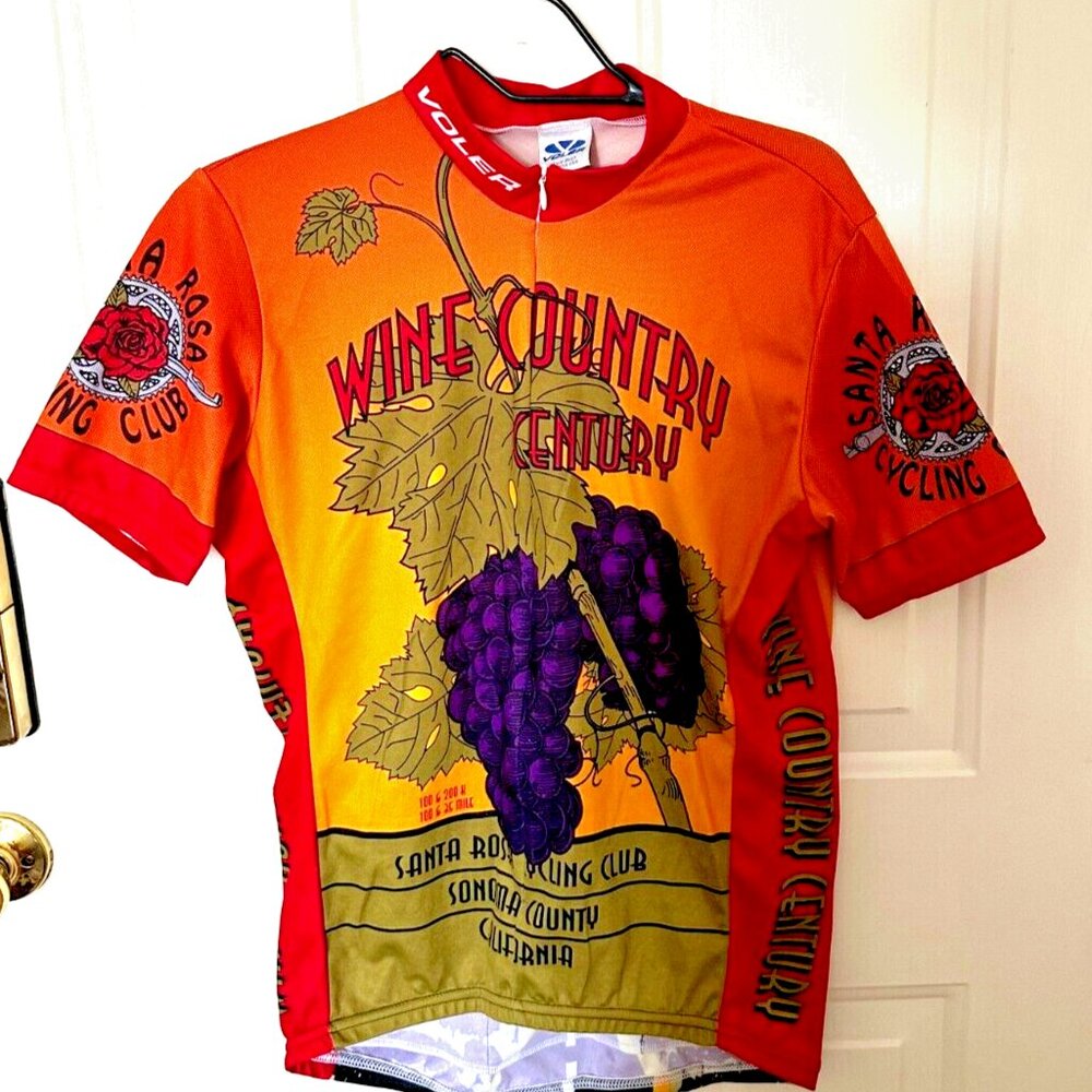 Voler Wine Country Century Santa Rosa Cycling Club Jersey Vineyard Biking Sz Med